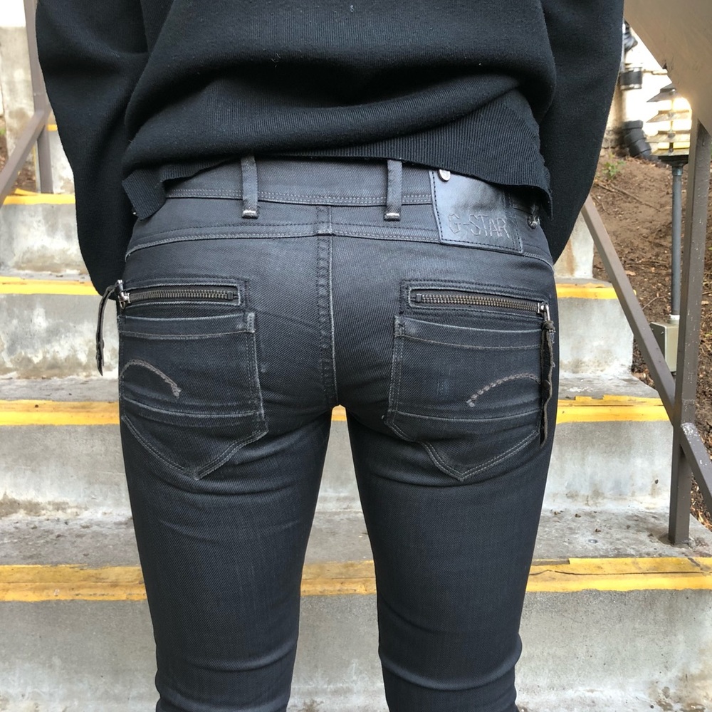 G-Star Fender 3D Skinny Spark Black Waxed Jeans